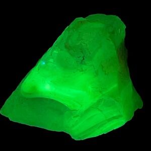 Custard Pink Swirl Art Glass Cullet Glowing Manganese Uranium Slag Glass #4GL213